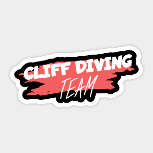 Cliff diving team Sticker